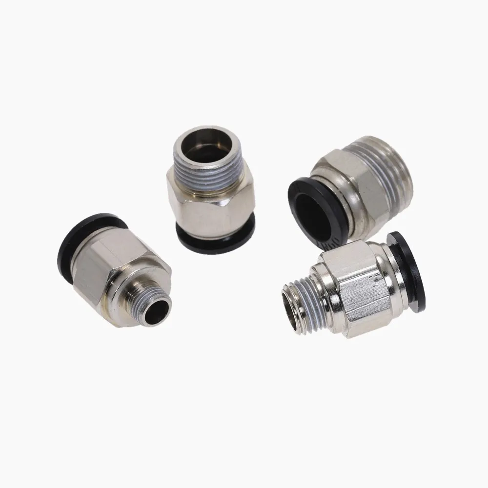 

10PCS PC14-02 PC14-03 PC14-04 Pneumatic Fittings PC14 Male Thread -1/4 3/8 1/2 To Tube Push Air Tube Straight Connection