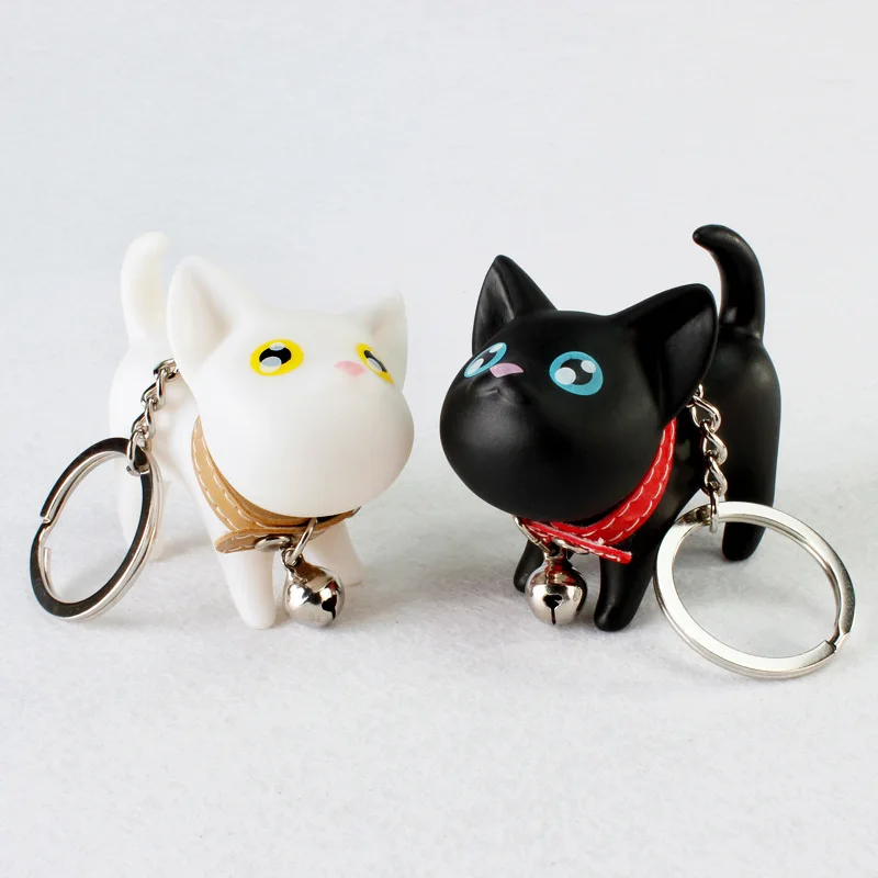Llavero de Gato para mujer, Llavero de unicornio, perro, anillo de Metal, soporte para la cubierta, lindo, Harajuku, baratija, Porte, Clef Sleutelhanger Kat