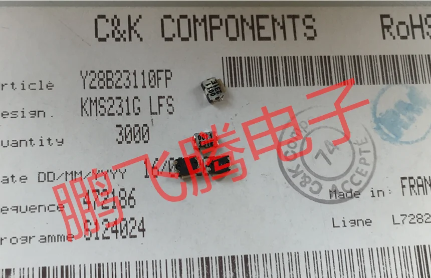 10 Cái/lốc Pháp C & K KMS231GLFS Đầu Dẹp Nhỏ Rùa Nút Bên Hông, Máy Ảnh Điện Thoại Di Động Nút Bấm Cảm Ứng, miếng Dán Cường Lực 4 Chân