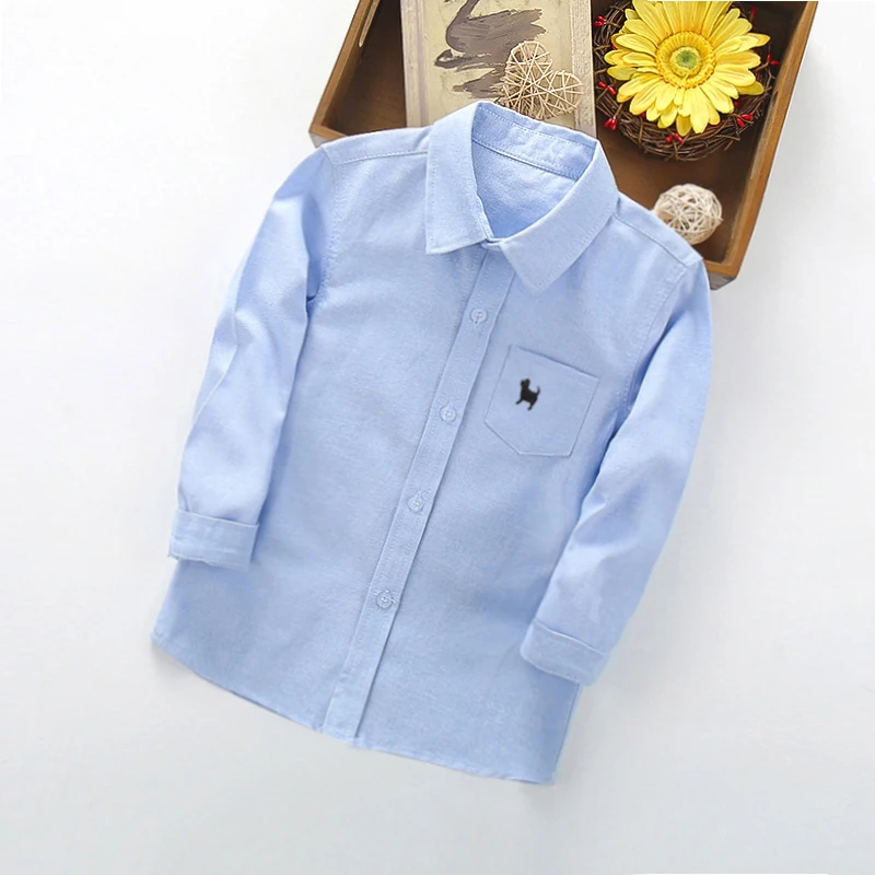 IENENS Boys Shirts Clothes Solid Color Baby Long Sleeve Shirts Kids Spring Tops Tees Shirts Children Casual Blouse