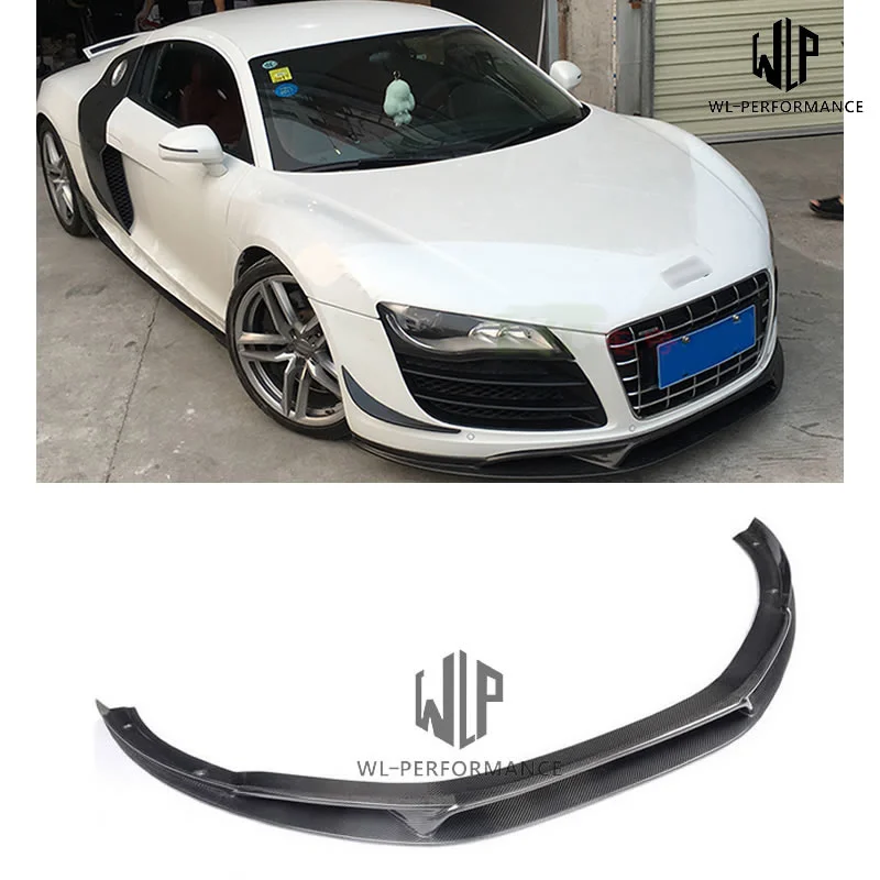 

R8 Gt V8 V10 High Quality Carbon Fiber Front Lip Splitter for Audi R8 Gt V8 V10 Front Bumper Guard Car-styling 2008-2015