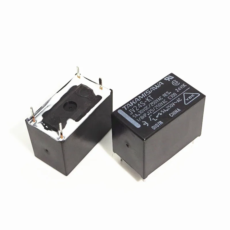 5Pcs/Lot 100%Original New TAKAMISAWA JV5S-KT JV12S-KT JV-24S-KT JV24-KT 4PINS 5A30VDC/250VAC 12VDC 24VDC Power Relay