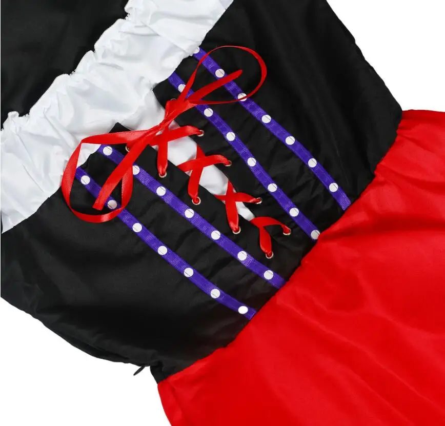 Volwassen Duitsland Oktoberfest Dirndl Jurk Kostuum Bavarian Traditionele Biermeid Serveerster Halloween Cosplay Kostuum