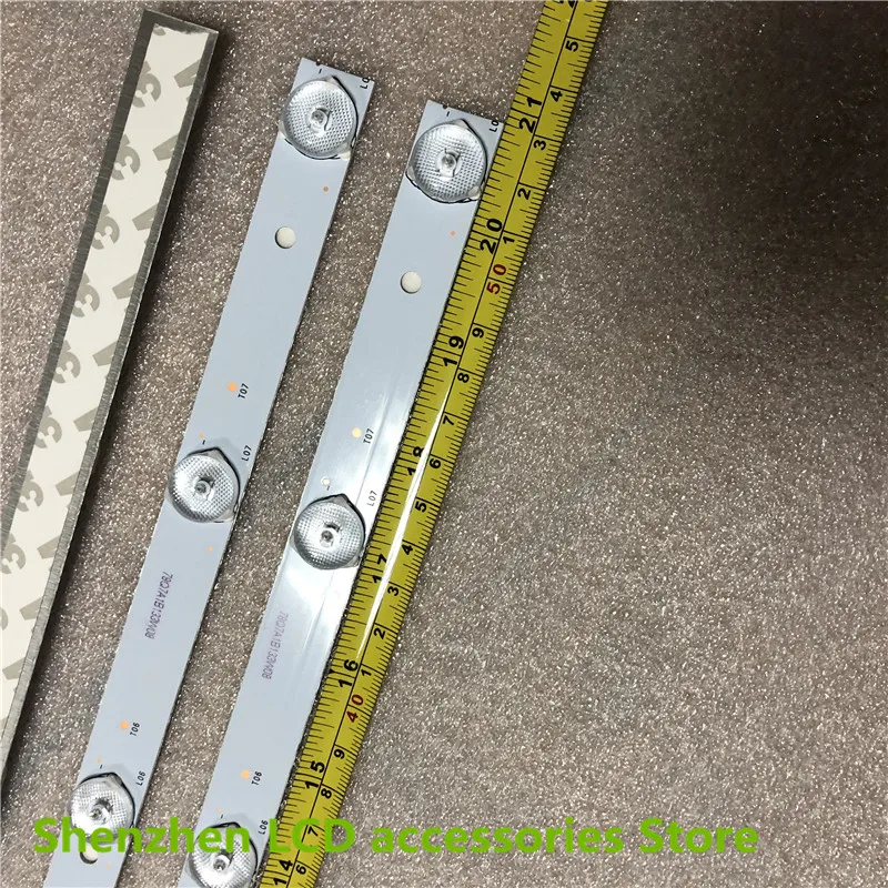 9Pieces/lot LED backlight strip   General LCD TV light bar   53CM  7LED  6V  aluminium   100%NEW
