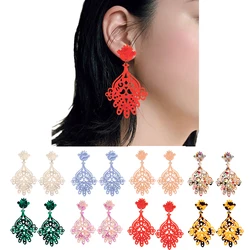 Fashion Dangle Earring Colorful Acetate jewelry Tortoiseshell Women's earrings Flamenco Dancers Accessories 2023 trend Wholesale