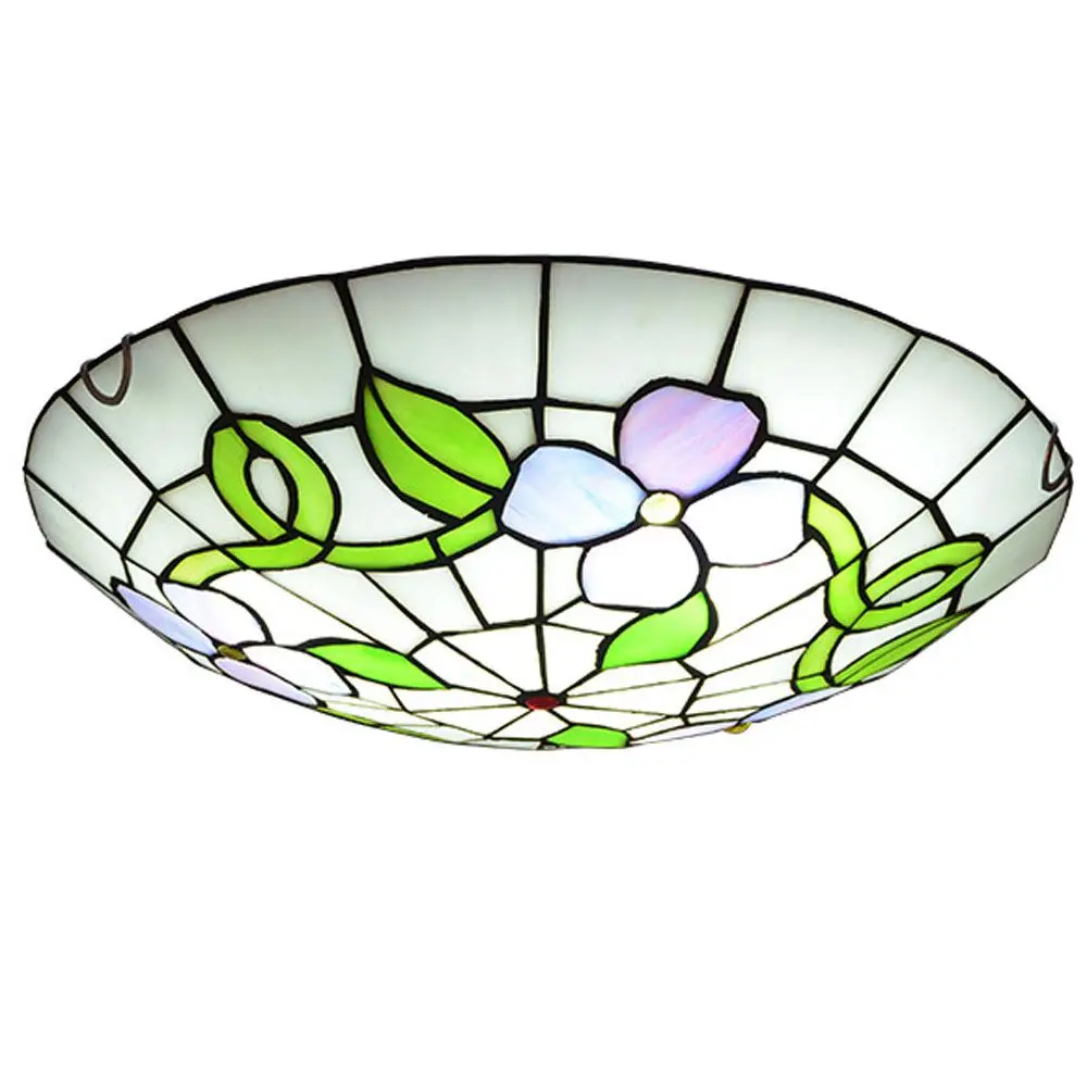 Mediterranean Ceiling Lamp Vine Painted Glass Bedroom Ceiling Light Corridor Hallway Ceiling Lamp Kitchen Ceiling Light