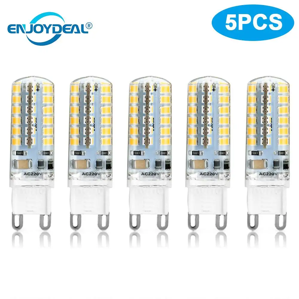 5 stücke 220V G9 Led-lampe 48Leds 2835SMD Warme Weiß Silikon Kristall Licht Lampe 20 000 stunden Lebensdauer zeit 360 Strahl winkel
