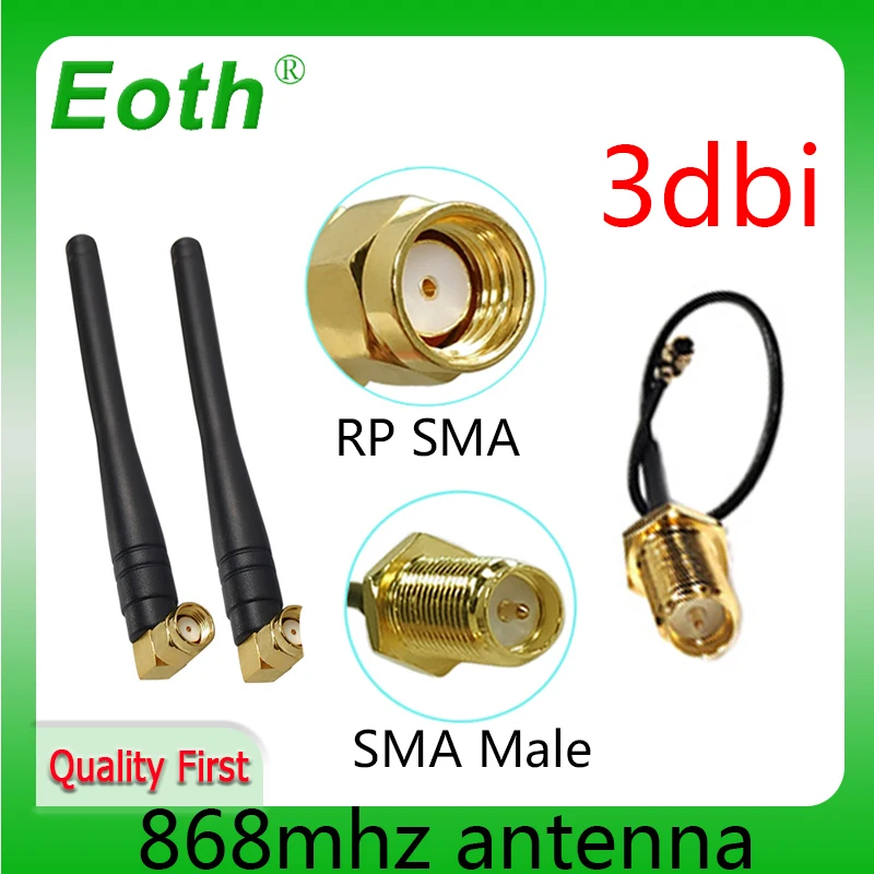 

EOTH 868 МГц антенна 3dbi sma женский 915 МГц модуль lora antene iot lorawan antene ipex 1 SMA штекер косичка удлинительный кабель