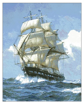 

The sea Sailing ship Frigate Cross Stitch Kits Needlework 14CT Unprinted Embroidery Top Quality Counted DIY Handmade Decoration