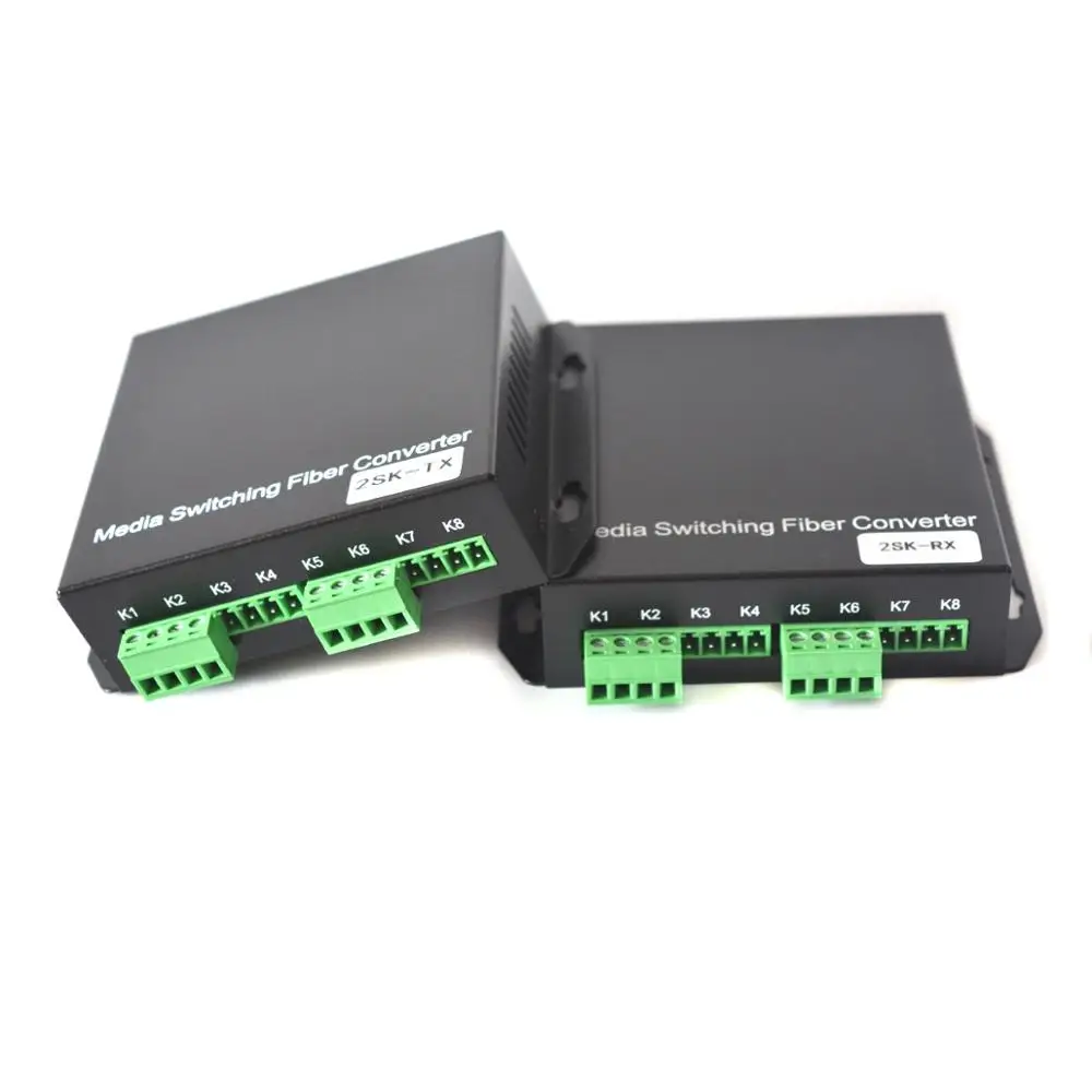 2ports BIDI Dry Contact Closure to Fiber optic Extender Repeater for Door Entry Access Control,Fire & Alarm Systems