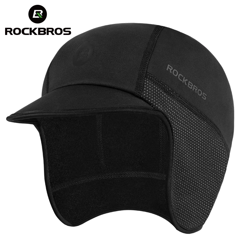 ROCKBROS czapka kolarska zimowa mężczyźni kobiety wiatroszczelny polar utrzymuj ciepłą czapkę na narty motocyklowe Outdoor Sports nakrycia głowy akcesoria