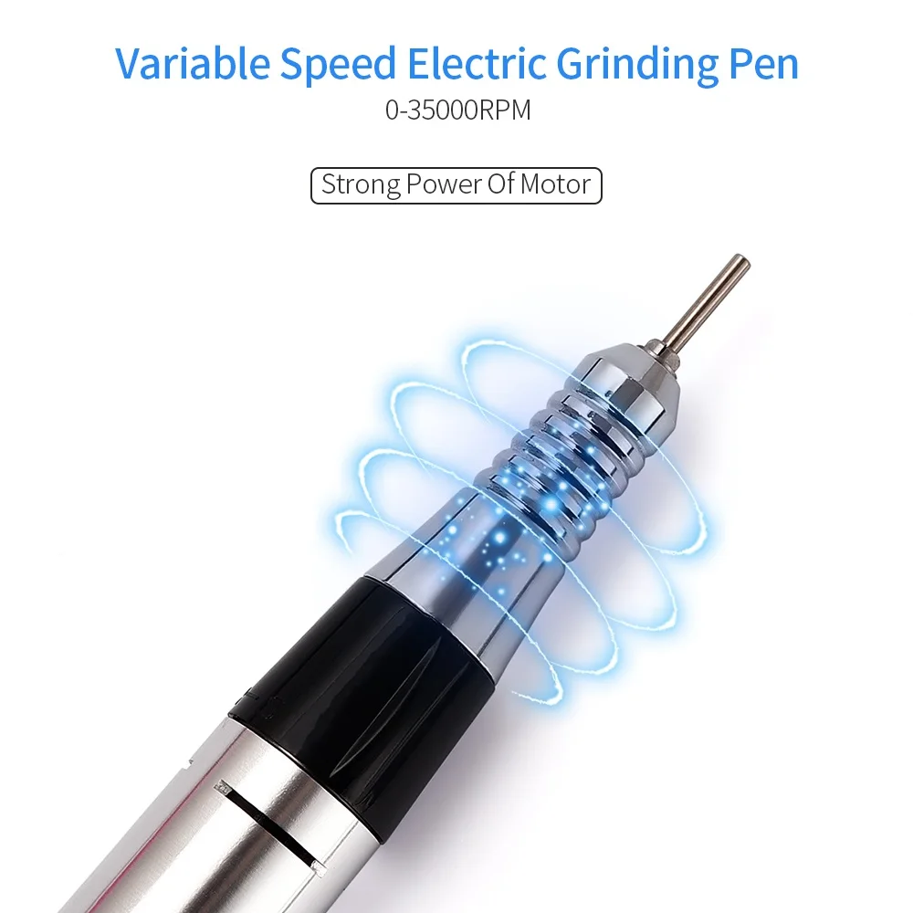 35000RPM เครื่องเจาะเล็บแบบพกพา Pedicure Strong ขัดไฟฟ้าสำหรับเล็บเครื่องมือเล็บ