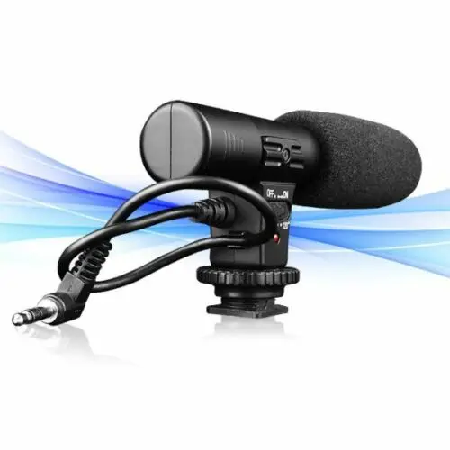 JINTU Professional คอนเดนเซอร์ไมโครโฟนกล้องสำหรับ Canon EOS 1300D 4000D 200D 80D 70D 60D 700D 600D 100D T6i T6s t4i T5i