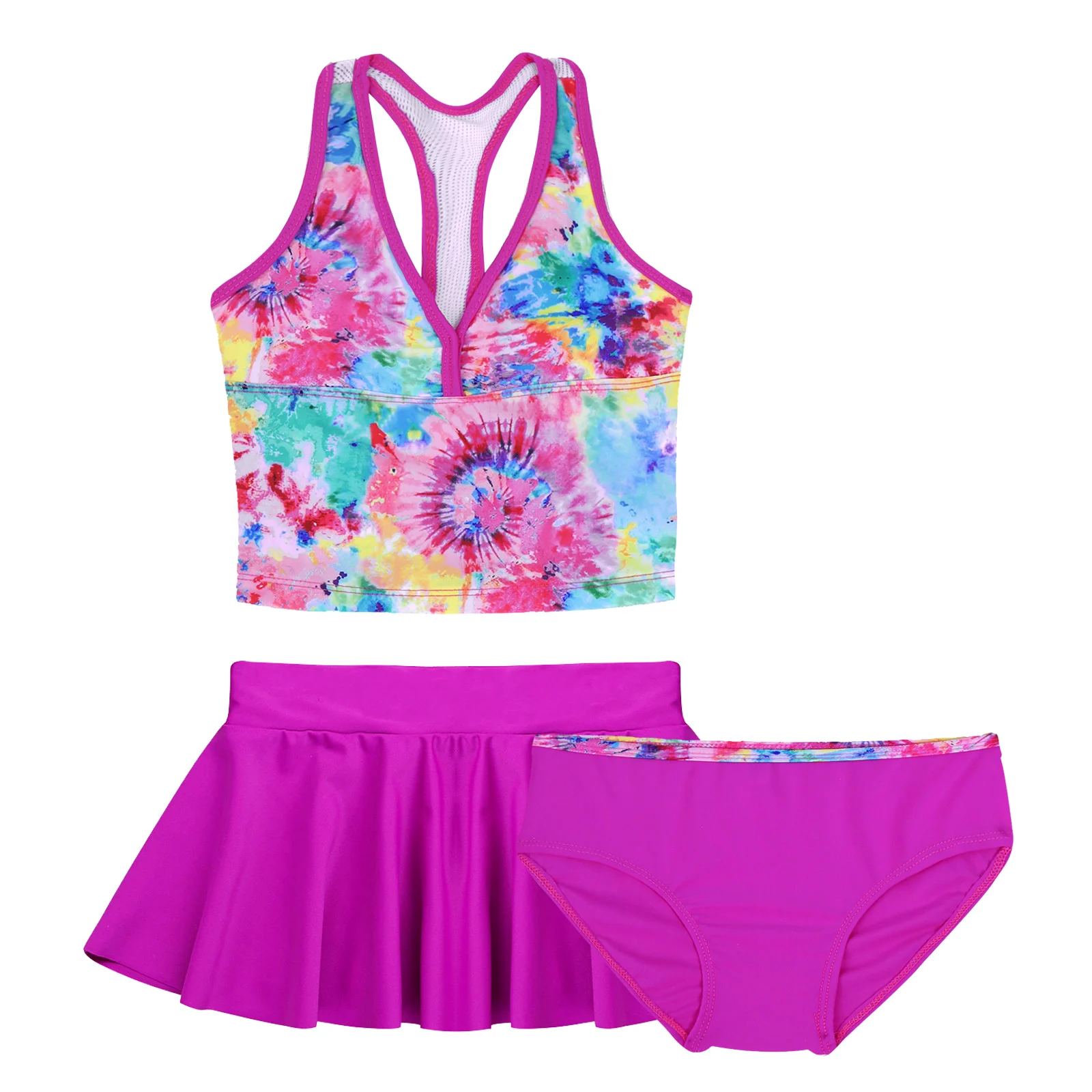 Bañador de secado rápido para niñas pequeñas, conjunto de Bikini Infantil, ropa de playa, 3 a 14 años