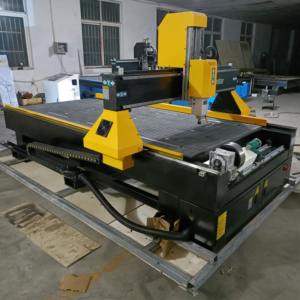 1325 3d 4 Axis Wood Cutting Machine with Mach3 DSP Controller Cnc Router Machines with Rotary Device