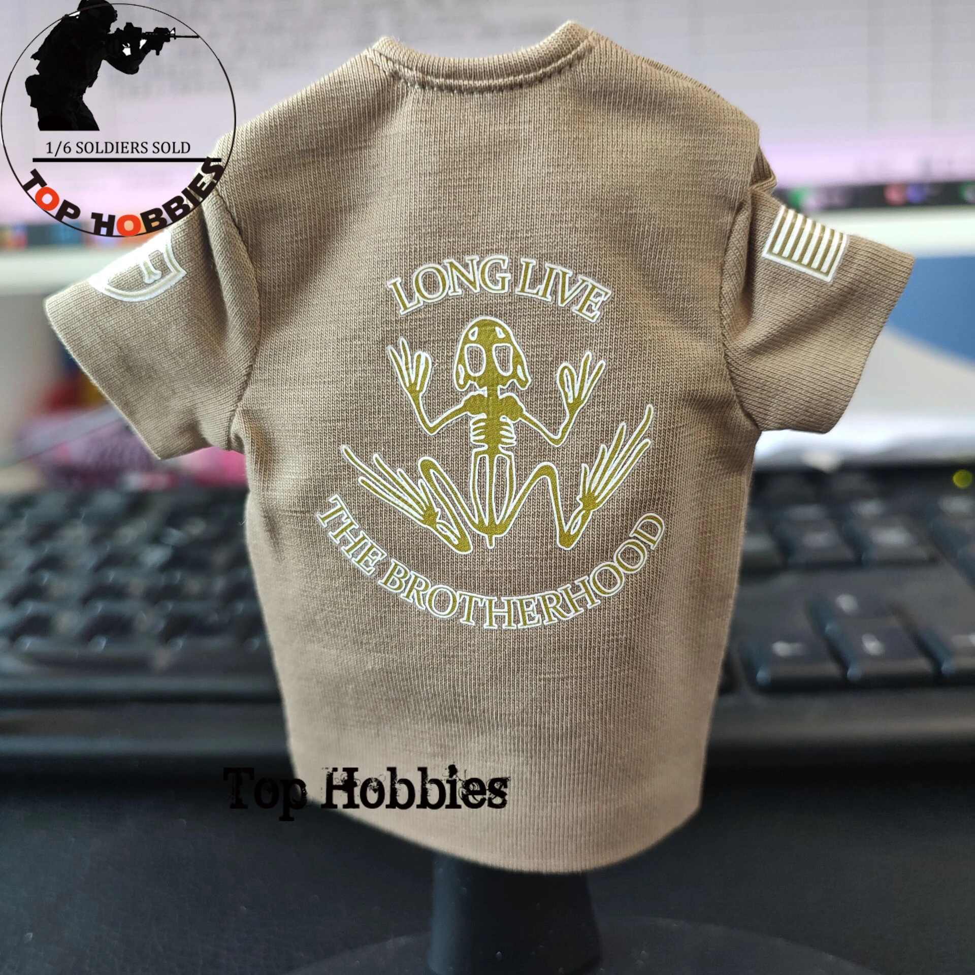 Toys & Hobbies Action & Toy Figures 1/6 Scale American Navy Seals Skull skeleton Khaki T-shirt short sleeve Fit 12