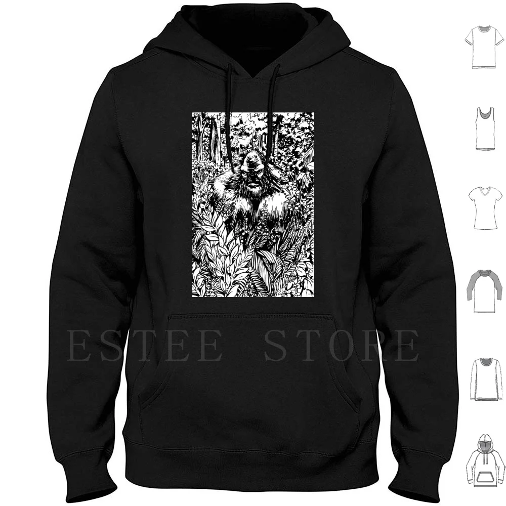 Northwest Squatching Hoodies Long Sleeve Sasquatch Bigfoot Squatch Forest Woods Camo Pnw Pdx Pacific Northwest