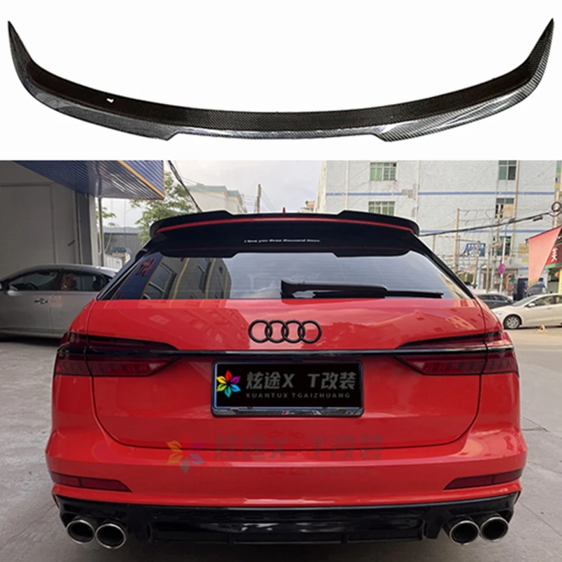 

For Hatchback Audi A6 Spoiler 2020 2021 Audi A6 C8 Avant Allroad Spoiler carbon fiber Material Car Rear Wing Rear Spoiler