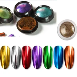 4*1.9cm Chrome Mirror Pigment Metallic Glitter Magic Powder Artcraft Color Change Titanium Filler Superfine Nail DIY Pigment T67