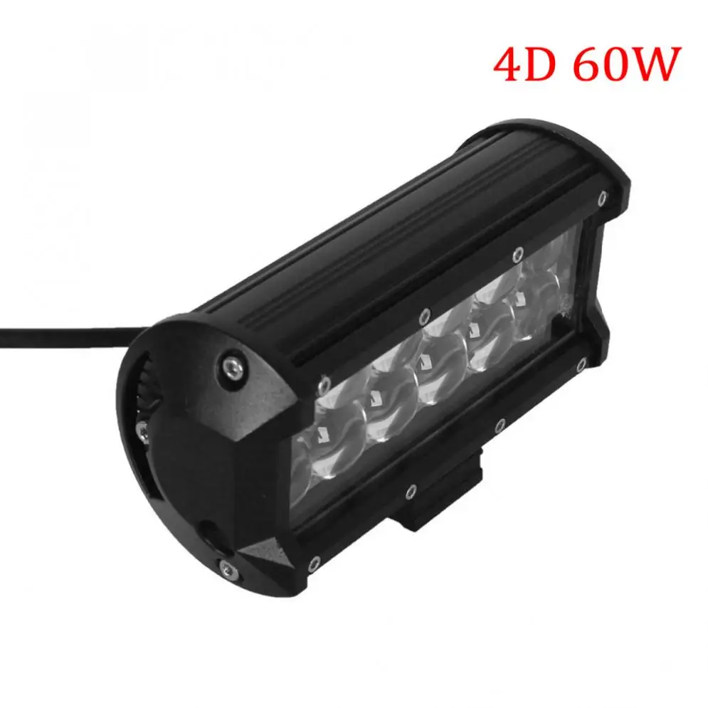 60W 6.5 Inch Car LED Work Light Bar12V 24V Driving Fog Lamp For 4WD 4x4 led bar offroad SUV ATV Tractor Boat Trucks Excavator