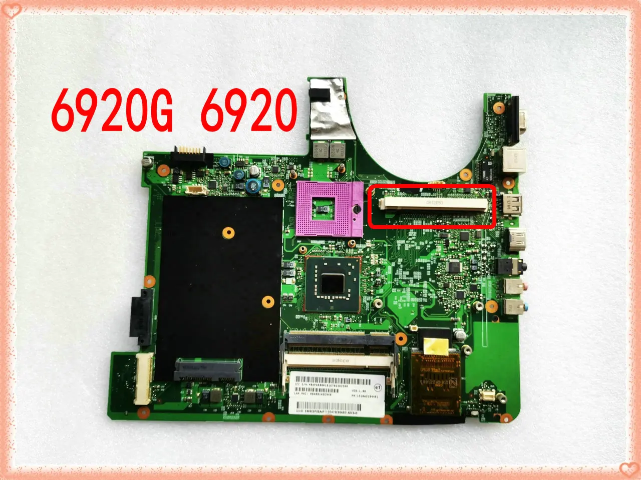 

For ACER Aspire 6920 6920G MotherBoard MBAPD0B001 MB.PD0B.001 1310A2184401 6050A2184401-MB-A02 DDR2 PM965