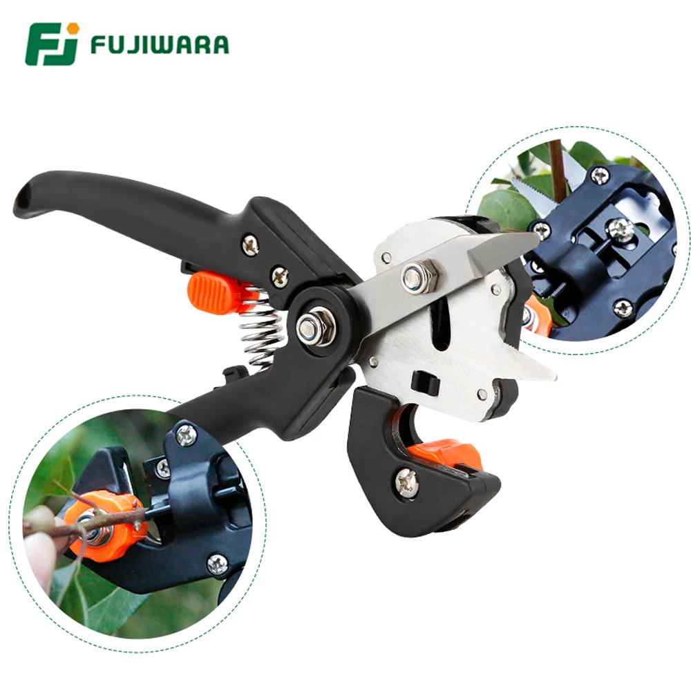 FUJIWARA Grafting Shears Scissor Fruit Tree Vaccination Multi-function Bud Cutter Gardening Tools