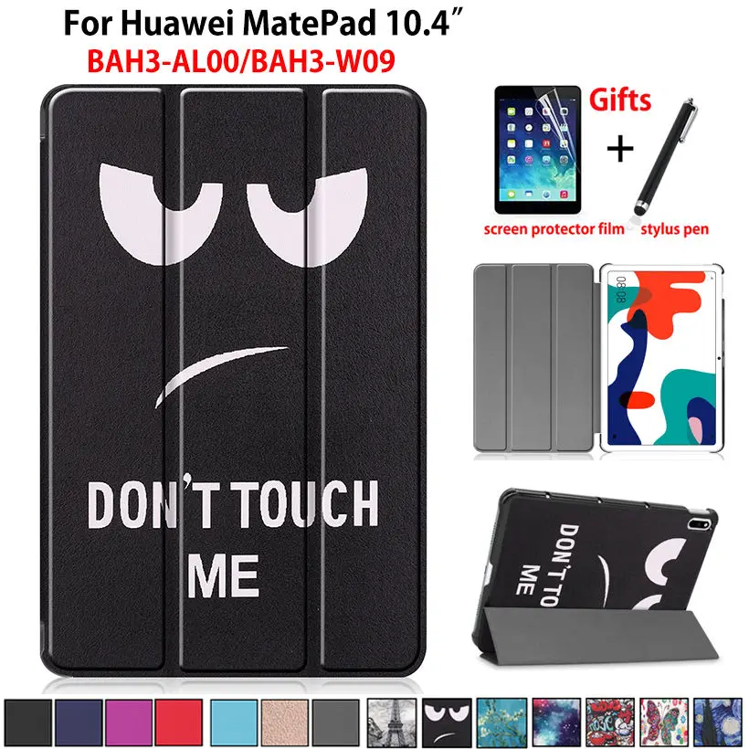 

Case For Huawei MatePad 10.4 inch 2022 BAH4-W19 BAH4-W09 BAH4-AL10 BAH4-L09 Cover Funda Tablet Folding Stand Coque Capa +Gift