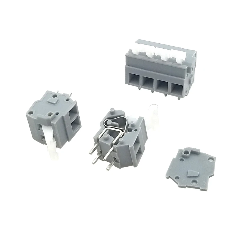 10Pcs KF242R 5.0 2P ~ 12P PCB SPRING TERMINAL BLOCKS DG242R 5.0mm 2PIN ~ 12PIN PHOENIX CONTACT DEGSON KEFA YANNIU
