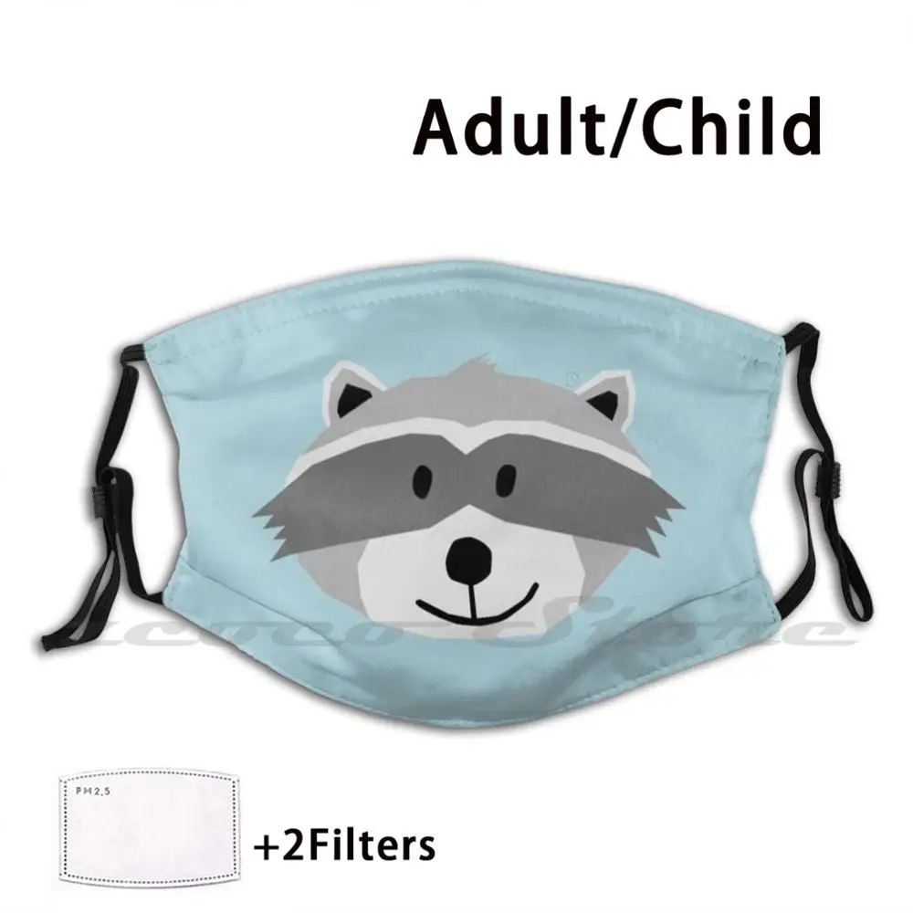 

Willy Raccoon Mask Adult Child Washable Pm2.5 Filter Logo Creativity Racoon Robber Cute Animals Forest Carolina Delight Children
