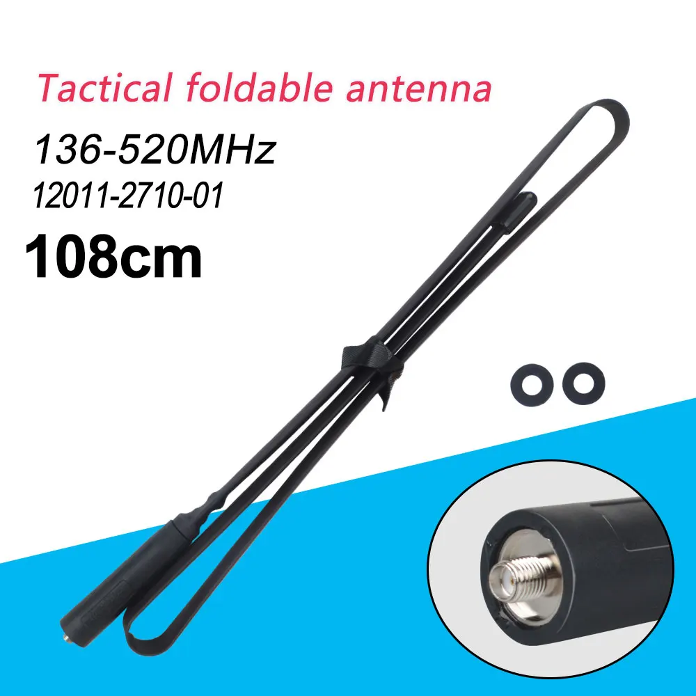 

Walkie Talkie antenna 108CM VHF UHF Foldable Flexible Extend Antenna Outdoor SMA Female Portable Dual Band For Baofeng UV-5R/82