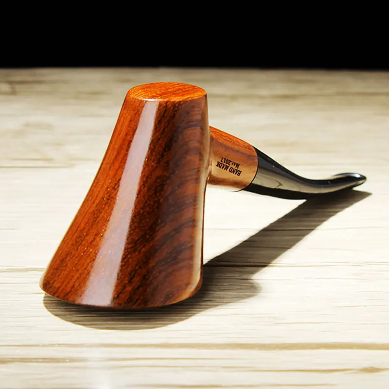 Handmade Straight Rosewood Tobacco Pipe Smoking Pipe Smoker 9mm Filter Smoke Accessory 10 Tools Free ad0012