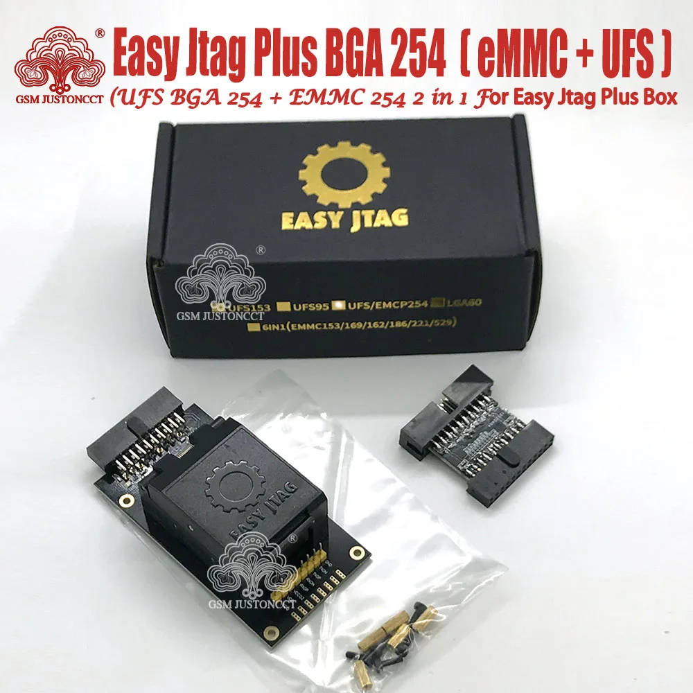 2024 Newest Original z3x Easy-Jtag Plus UFS BGA-254 Socket / EMMC 254( EMMC +UFS 2 IN 1 ) Adapter for EASY JTAG PLUS BOX work