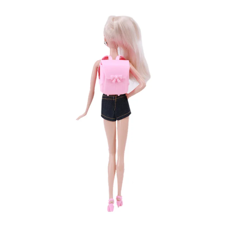 Maleta de viaje a la moda para Barbies 1/6 BJD, accesorios escolares de gran capacidad, Mini maleta ajustable, regalo para niñas