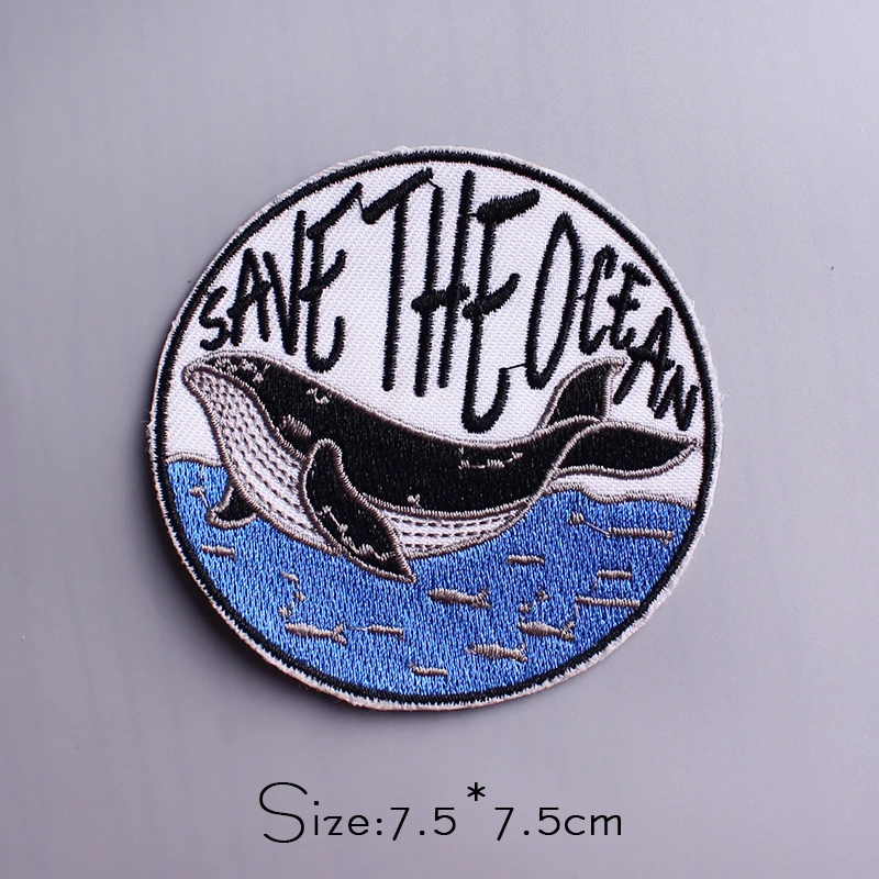 Patch brodé vague de baleine,  - Embroidery Whale avis et prix
