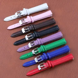 Leather watch strap Fashion Colorful Women Watches Band Genuine Leather Kids Watch Strap Purple belt Watchband Accessories