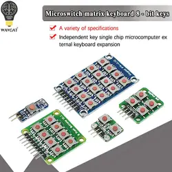 Micro Switch 1*2/2*2/2*4/4*4 Matrix Keyboard 8-bit Button Independent Button MCU External Expansion Keyboard Module