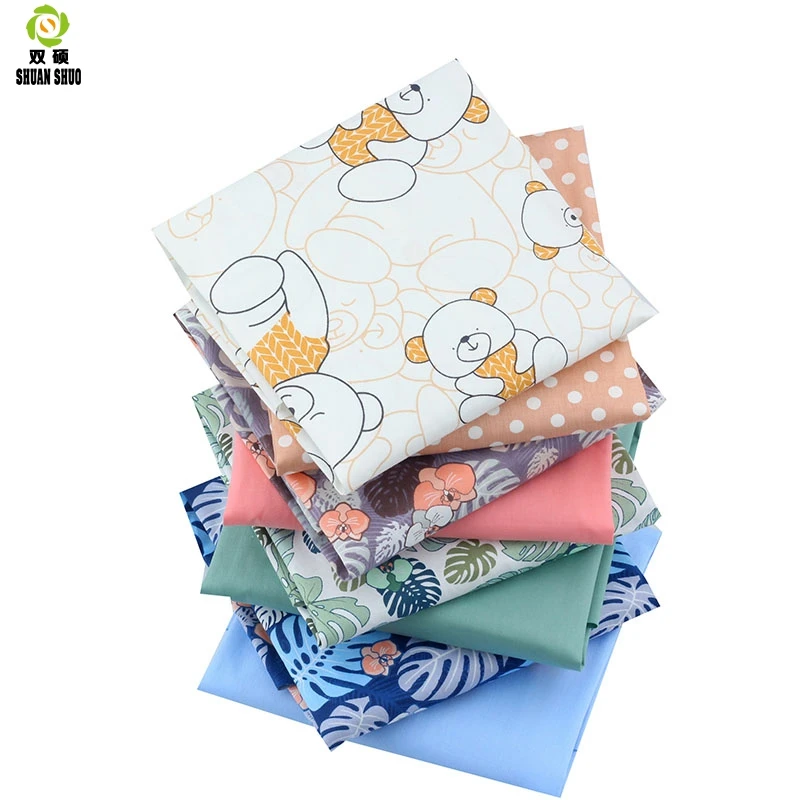 

Shuanshuo Fabric Patchwork New Floral Tissue Cloth Of Handmade DIY Quilting Sewing Baby&Children Sheets Dress 40*50cm 40pcs/lot