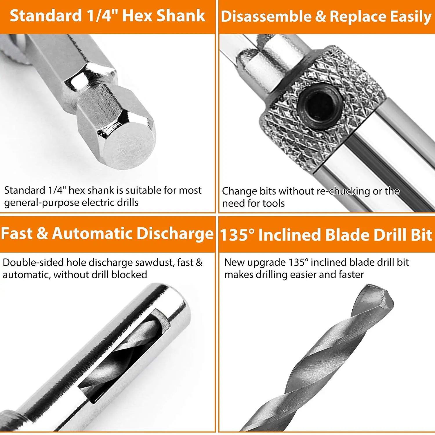 7Pcs Self Centering Lock Hinge Hardware Drill Bit Set Hardware Drawer Pilot Hole Guides Centering Hinge Home Hand Tools D30