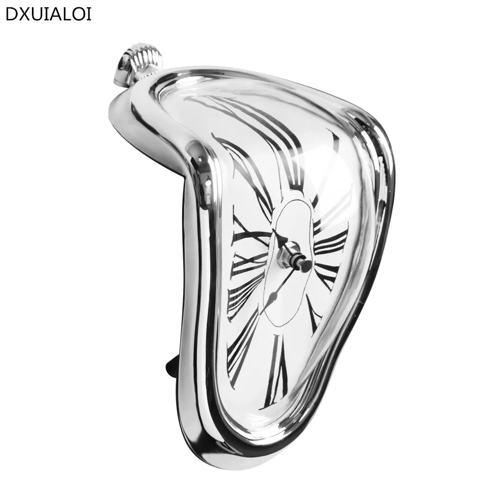 The wall clock home decoration accessories modern design with Roman numerals is a surrealist Italian wall watch in the wall