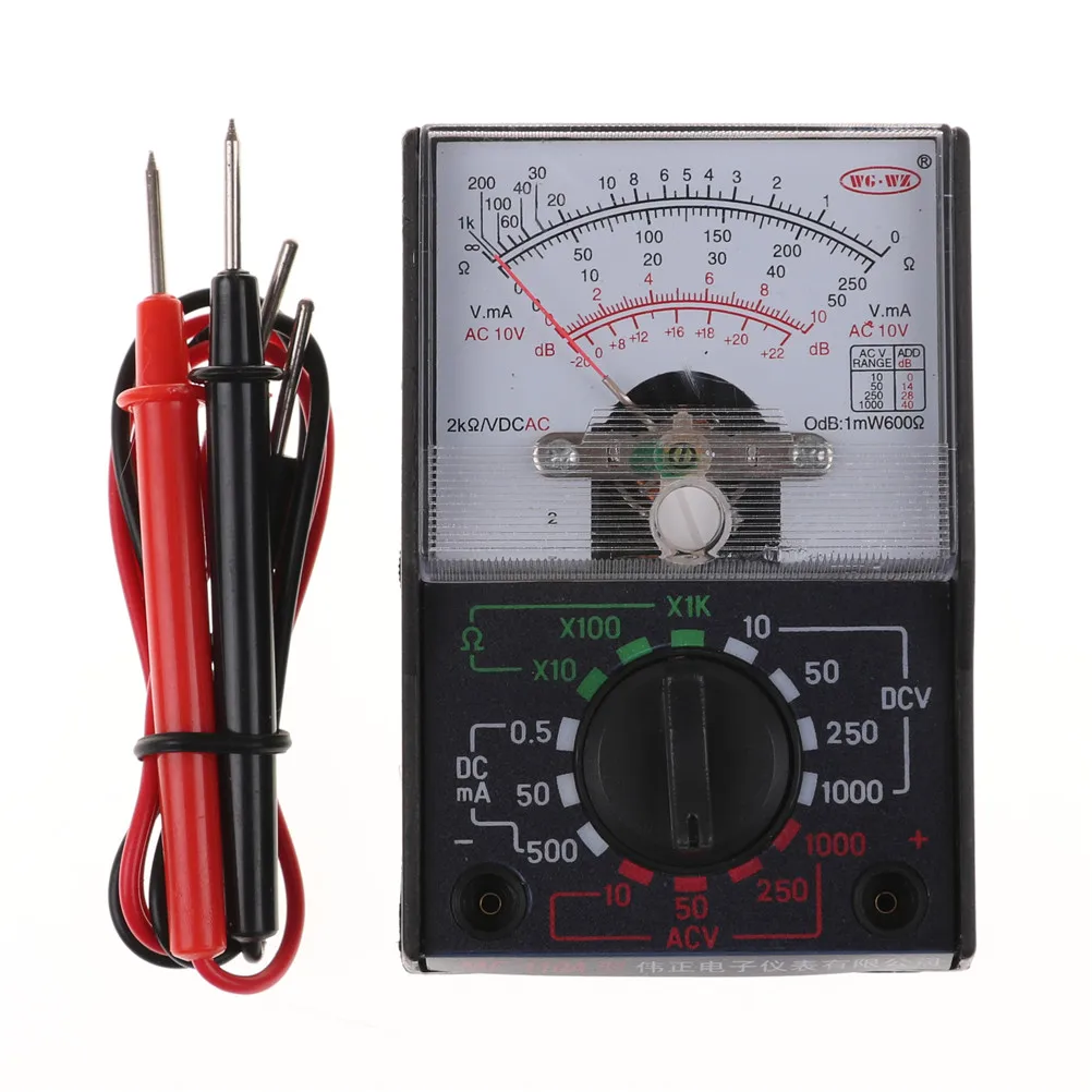 MF-110A Electric Analog Multimeter Multitester Portable Voltmeter Ammeter AC / DC Voltage Current OHM Multi Meter Tester