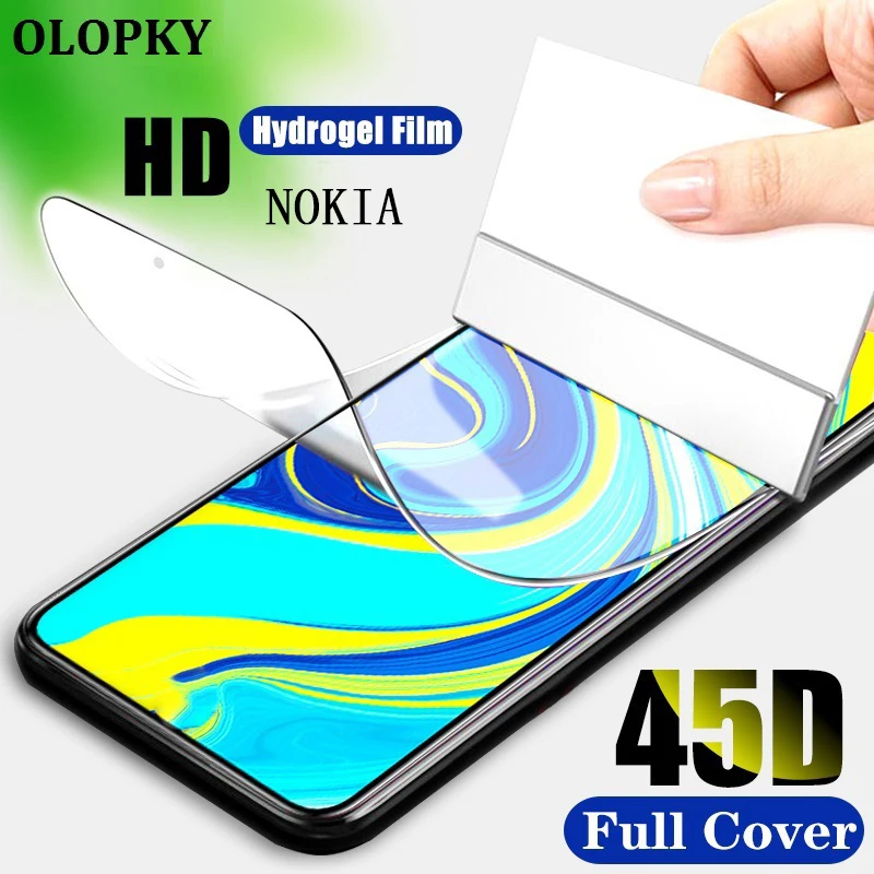 Full Cover 45D Front Silicone TPU Clear Hydrogel Film for  For Nokia 2 3 5 6 7 8 9 2.2 3.2 4.2 7.2 8 6 Cover Protective FILM