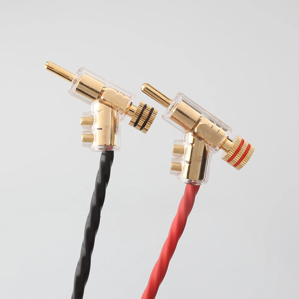 Высококачественные Высокопроизводительные 45-dgree блокировочные банановые Родиевые 24K позолоченные аудио банановые разъемы