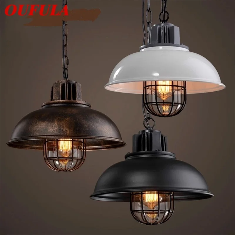 

OUFULA Retro Pendant Light Classical Loft LED Lamp Fixtures Decorative For Home Living Dining Room