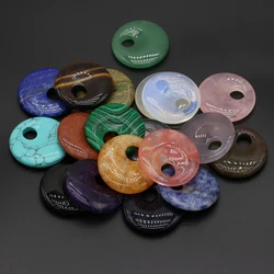 Natural Stone Beads Semi-precious Stones Round Big Hole Beads for Jewelry Making DIY Necklace Bracelet Earrings Accessories 30mm