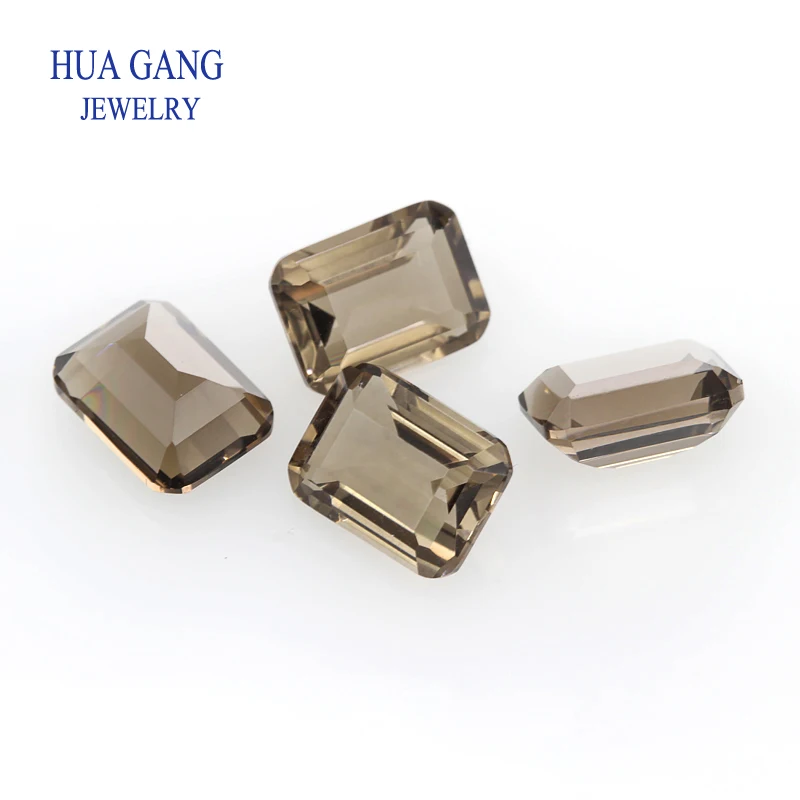 Smoky Quartz Natural Loose Gemstone Octangle Shape Parallel Cut Size 4x6mm~10x14mm For DIY Jewelry