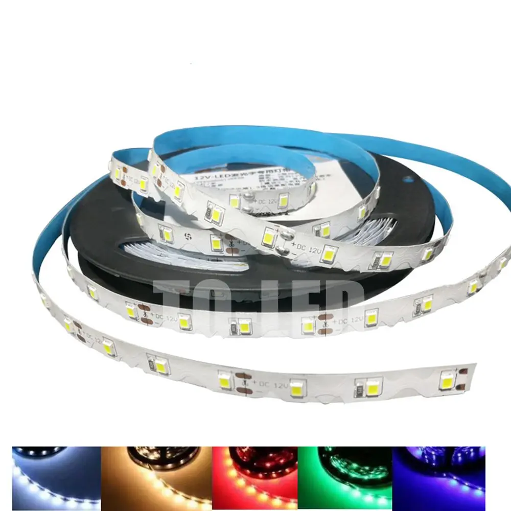 10m 12V 600leds 2835 Flexible Light Strip White Red Green Blue S shape Soft Light bar can bend any shape Mini word light source