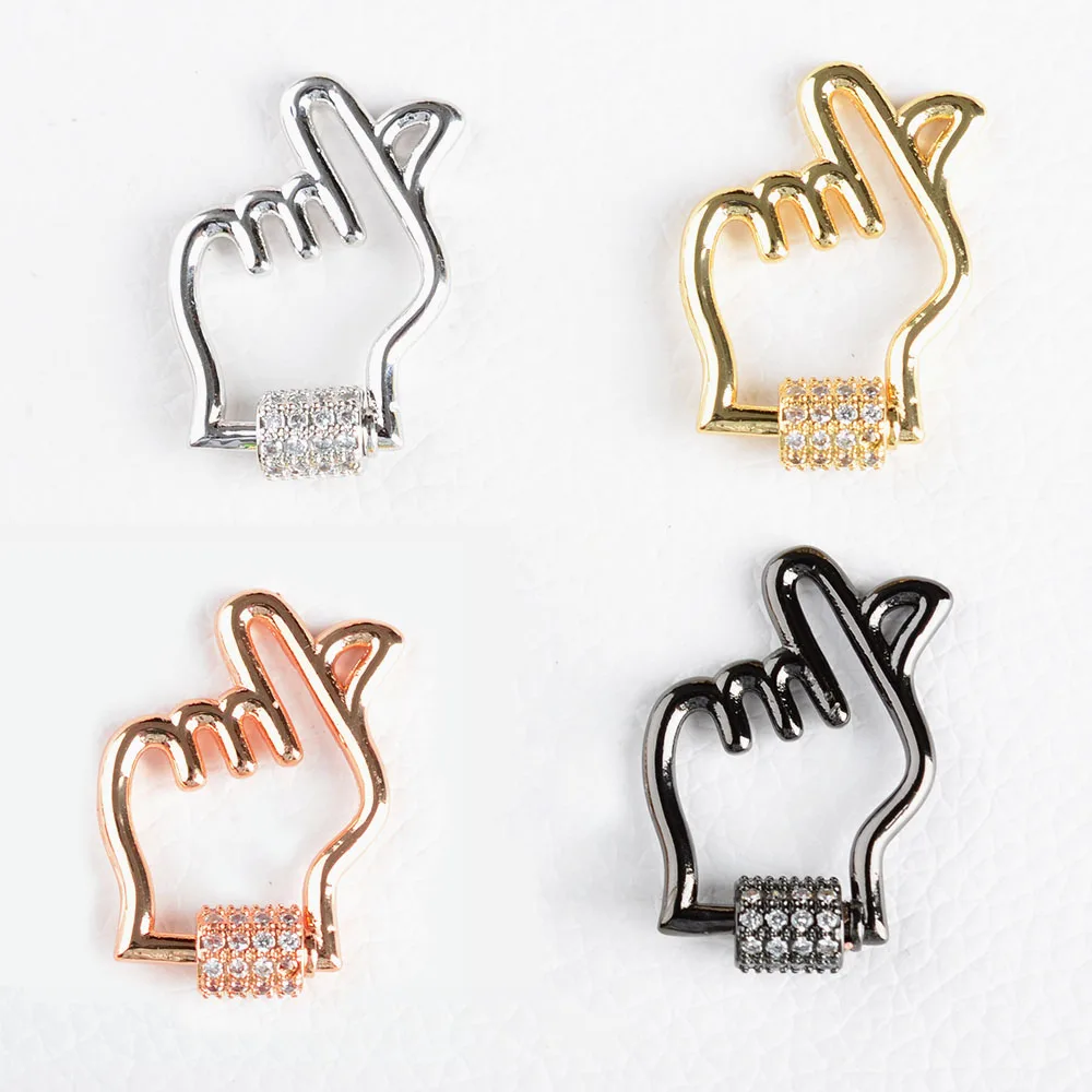 

3 шт., застежка на палец с фианитами