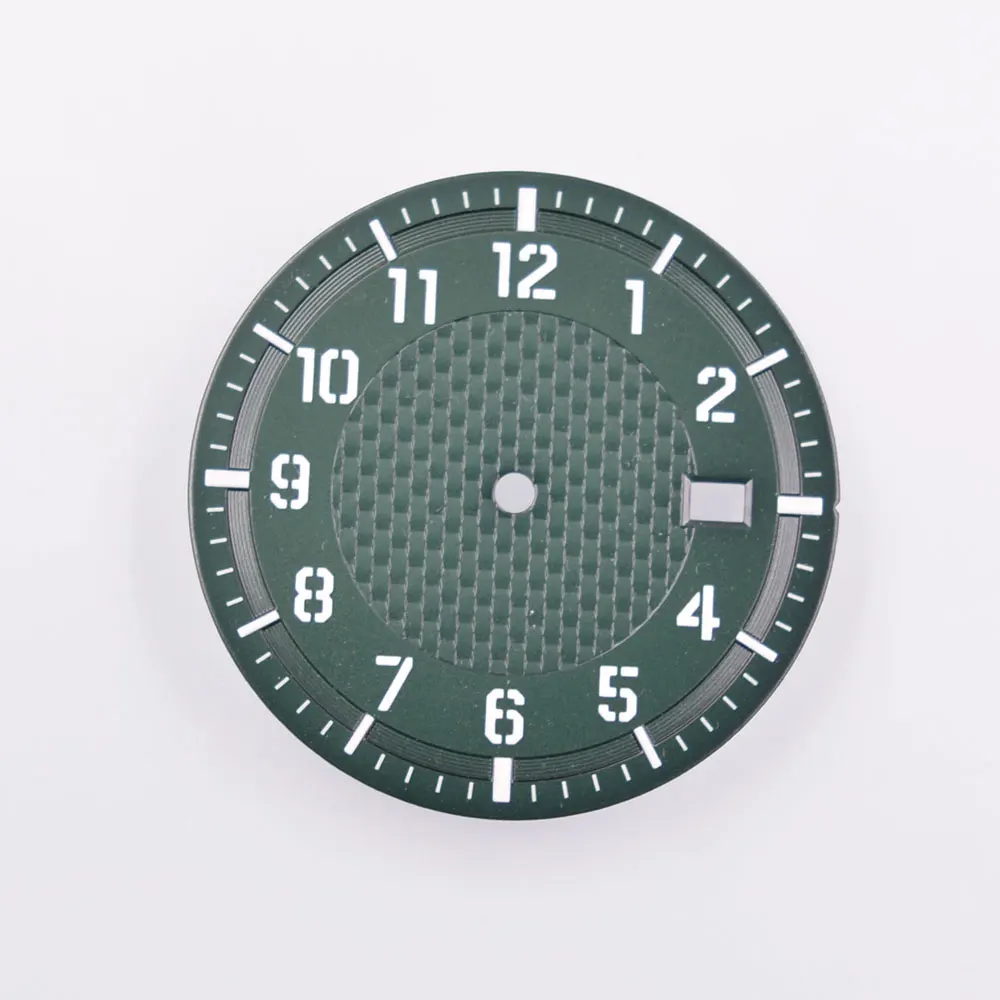 34mm Black White Green Coffee sterile dialfit NH35 NH35A NH36 movement Luminous Dial