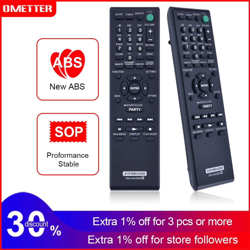 

NEW RM-ANU093 Remote Control Fit for SONY BD DVD NAS-SV20i NAS-SV20Di