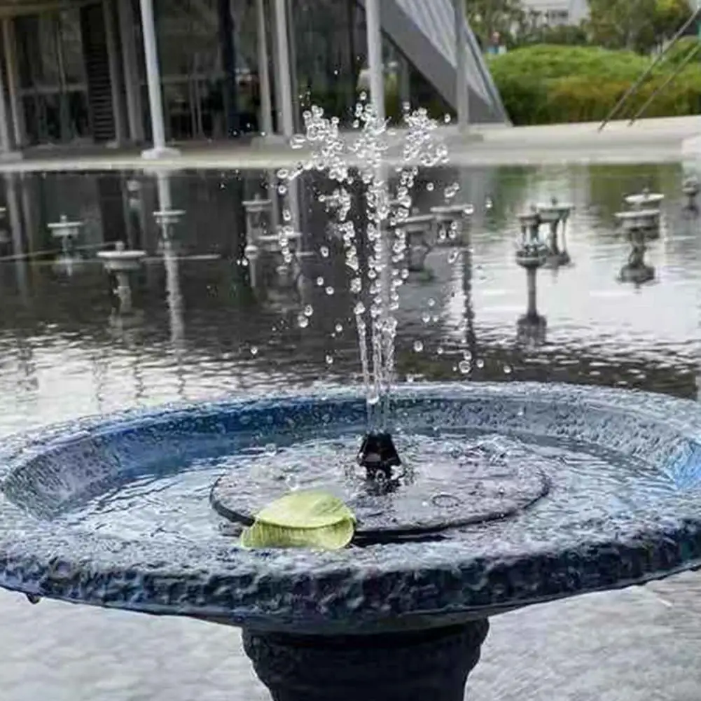 

Floating Fountain Solar Powered Different Spray Modes ABS Bird Bath Garden Yard Water Fountain for Garden Yard